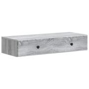 vidaXL Väggmonterad sidobord Grå sonoma-ek 87,5 x 34,5 x 17 cm