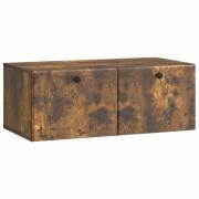 vidaXL Väggmonterad TV-bänk Rökt ek 78,5 x 41 x 30 cm Konstruerat trä