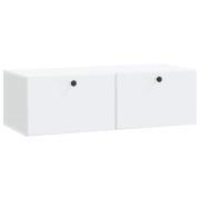vidaXL Väggmonterad TV-bänk 98 x 41 x 30 cm Vit Konstruerat trä