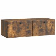 vidaXL Väggmonterad TV-bänk 98 x 41 x 30 cm Rökt ek Konstruerat trä