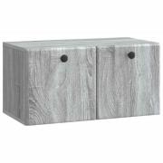 vidaXL Väggmonterad TV-bänk 59,5 x 31 x 30 cm Grå Sonoma