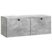 vidaXL Väggmonterad TV-bänk 78,5 x 31 x 30 cm Betonggrå