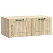 vidaXL Väggmonterad TV-bänk Väggmonterad Sonoma-ek 78,5 x 41 x 30 cm