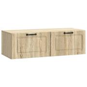 vidaXL Väggmonterad TV-bänk Sonoma-ek 98 x 41 x 30 cm Konstruerat trä