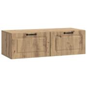 vidaXL Väggmonterad TV-bänk Artisan-ek 98 x 41 x 30 cm Konstruerat trä