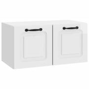 vidaXL Väggmonterad TV-bänk Vit högglans 59,5 x 31 x 30 cm