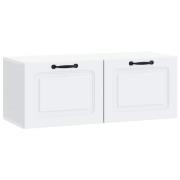 vidaXL Väggmonterad TV-bänk Vit 78,5 x 31 x 30 cm Konstruerat trä