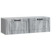 vidaXL Väggmonterad TV-bänk Väggmonterad Grå sonoma-ek 98 x 31 x 30 cm