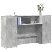 vidaXL Receptionsdisk betonggrå 180x50x103,5 cm konstruerat trä