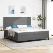 vidaXL Bäddfjäder Ljusgrå och vit. 200 x 200 cm Kordread tyg