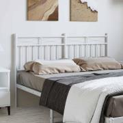vidaXL Ersättningsgavel metall vit 135 cm
