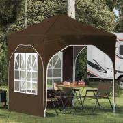 vidaXL Pop-up Partytält 192 x 192 x 245 cm Taupe