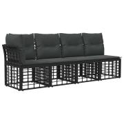 vidaXL 4-sits trädgårdsoffa med vänster arm 4 pcs 4-Antal sittplatser