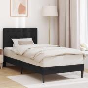vidaXL Sängram med huvudgavel Svart 80 x 200 cm Sammet