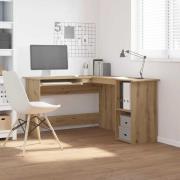 vidaXL Hörnskrivbord artisan ek 120x140x75 cm konstruerat trä