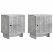 vidaXL Nattduksbord 2 pcs Betonggrå 43 x 34,5 x 50 cm Konstruerat trä