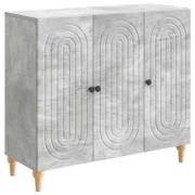 vidaXL Sideboard Betonggrå 89 x 34,5 x 80 cm Konstruerat trä