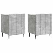 vidaXL Nattduksbord 2 pcs Betonggrå 43 x 34,5 x 52 cm Konstruerat trä