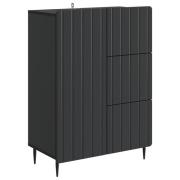 vidaXL Sideboard med låda Svart 66 x 34,5 x 91,5 cm Konstruerat trä