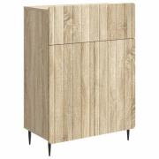 vidaXL Sideboard med låda Sonoma-ek 66 x 34,5 x 92 cm Konstruerat trä