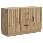 vidaXL Sideboard med låda Artisan-ek 89 x 34,5 x 57 cm Konstruerat trä