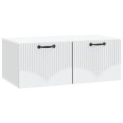 vidaXL Väggmonterad TV-bänk Vit 78,5 x 41 x 30 cm Konstruerat trä