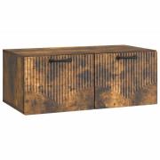 vidaXL Väggmonterad TV-bänk Rökt ek 78,5 x 41 x 30 cm Konstruerat trä