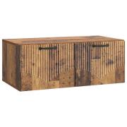 vidaXL Väggmonterad TV-bänk Gammalt trä 78,5 x 41 x 30 cm