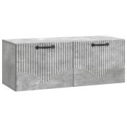 vidaXL Väggmonterad TV-bänk Väggmonterad Betonggrå 78,5 x 31 x 30 cm