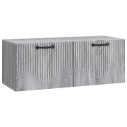 vidaXL Väggmonterad TV-bänk Grå sonoma-ek 78,5 x 31 x 30 cm