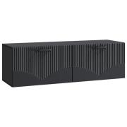 vidaXL Väggmonterad TV-bänk Svart 98 x 31 x 30 cm Konstruerat trä