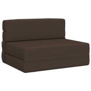 vidaXL Fällsoffa säng Taupe 190 x 100 x 15 cm tyg