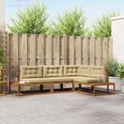 vidaXL Utomhussoffset Naturlig och Beige