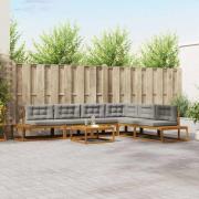 vidaXL Utomhussoffset Naturlig och Ljus Grå