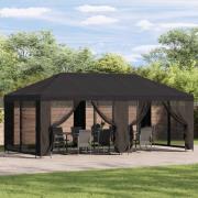 vidaXL Paviljong med väggar 6 x 3 m Antracit Polyester och Stål 190