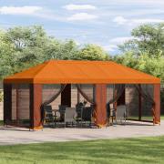vidaXL Paviljong med väggar 6 x 3 m Orange Polyester och Stål 190