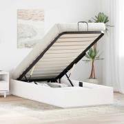 vidaXL Ottoman Sängram Vit 90 x 200 cm Massivt furu
