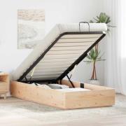 vidaXL Ottoman Sängram Naturfärg 100 x 200 cm Massivt furu