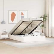 vidaXL Bäddsoffa med förvaring Vit 150 x 200 cm Massivt furu