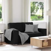 vidaXL Tvåsitssoffa Svart 160 cm Konstläder