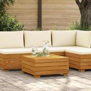 vidaXL Trädgårds Sidobord Massivt Akaciaträ Brun 60 x 60 x 30 cm