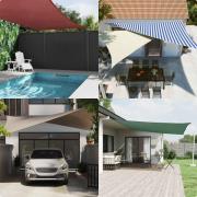 vidaXL Solskugge segel Blå och Vit 3,6 x 3,6 x 3,6 m