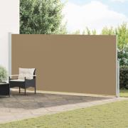 vidaXL Utfällbar sidomarkis Taupe 300 x 180 cm Polyester