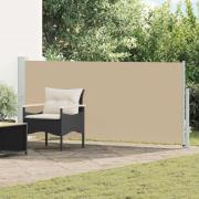 vidaXL Utfällbar sidomarkis Beige 500 x 160 cm Polyester