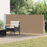 vidaXL Utfällbar sidomarkis Taupe 600 x 160 cm Polyester