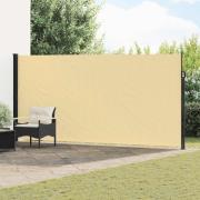 vidaXL Utfällbar sidomarkis Sand 600 x 200 cm Polyester
