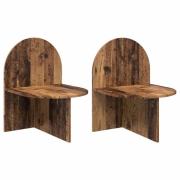 vidaXL Sängbord 2 pcs Gammalt trä 48 x 49 x 65 cm Konstruerat trä