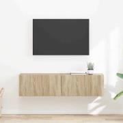 vidaXL TV Vägghylla 2 pcs Sonoma 60 x 31 x 29,5 cm Konstruerat trä