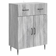 vidaXL Sideboard Grå sonoma-ek 66 x 34,5 x 89,5 cm Konstruerat trä