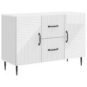 vidaXL Sideboard Vit högglans 89 x 34,5 x 60 cm Konstruerat trä